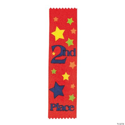 "2Nd Place" Award Ribbons - 12 Pieces