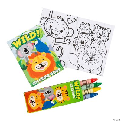Mini Zoo Animal Coloring Sets - 12 Pieces