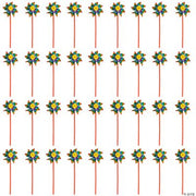 Rainbow Pinwheel - 36 Pieces