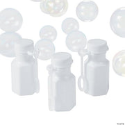 White Hexagon Bubble Bottles - 48 Pieces