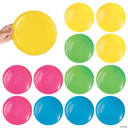 9" Bright Color Flying Discs - 12 Pieces
