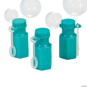 Teal Hexagon Bubble Bottles - 48 Pieces