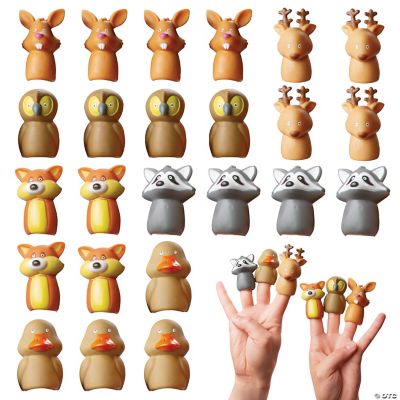 Woodland Character Finger Puppets - 24 Pieces