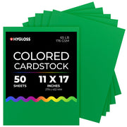 Hygloss Colored Cardstock - 11"x17", 50 sheets, Dark Green