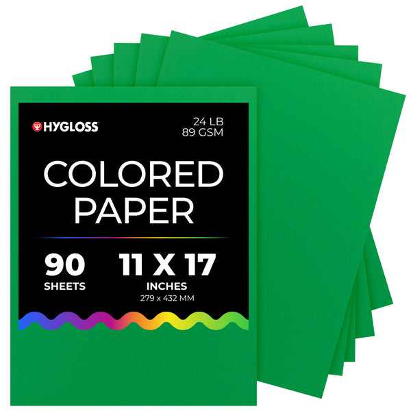 Hygloss Colored Paper - 11"x17", 90 count, Dark Green