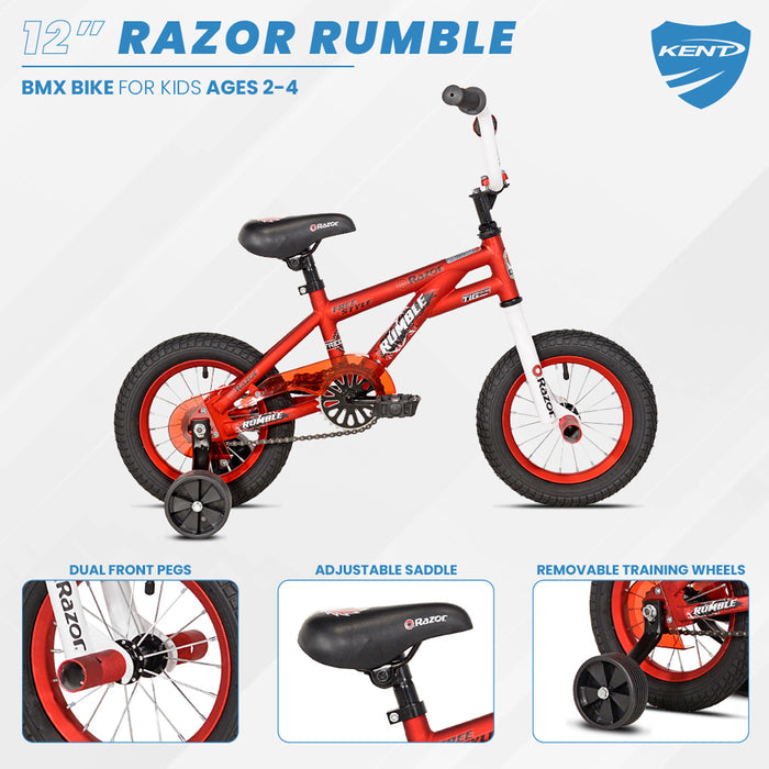 12" Razor Rumble,Red/White