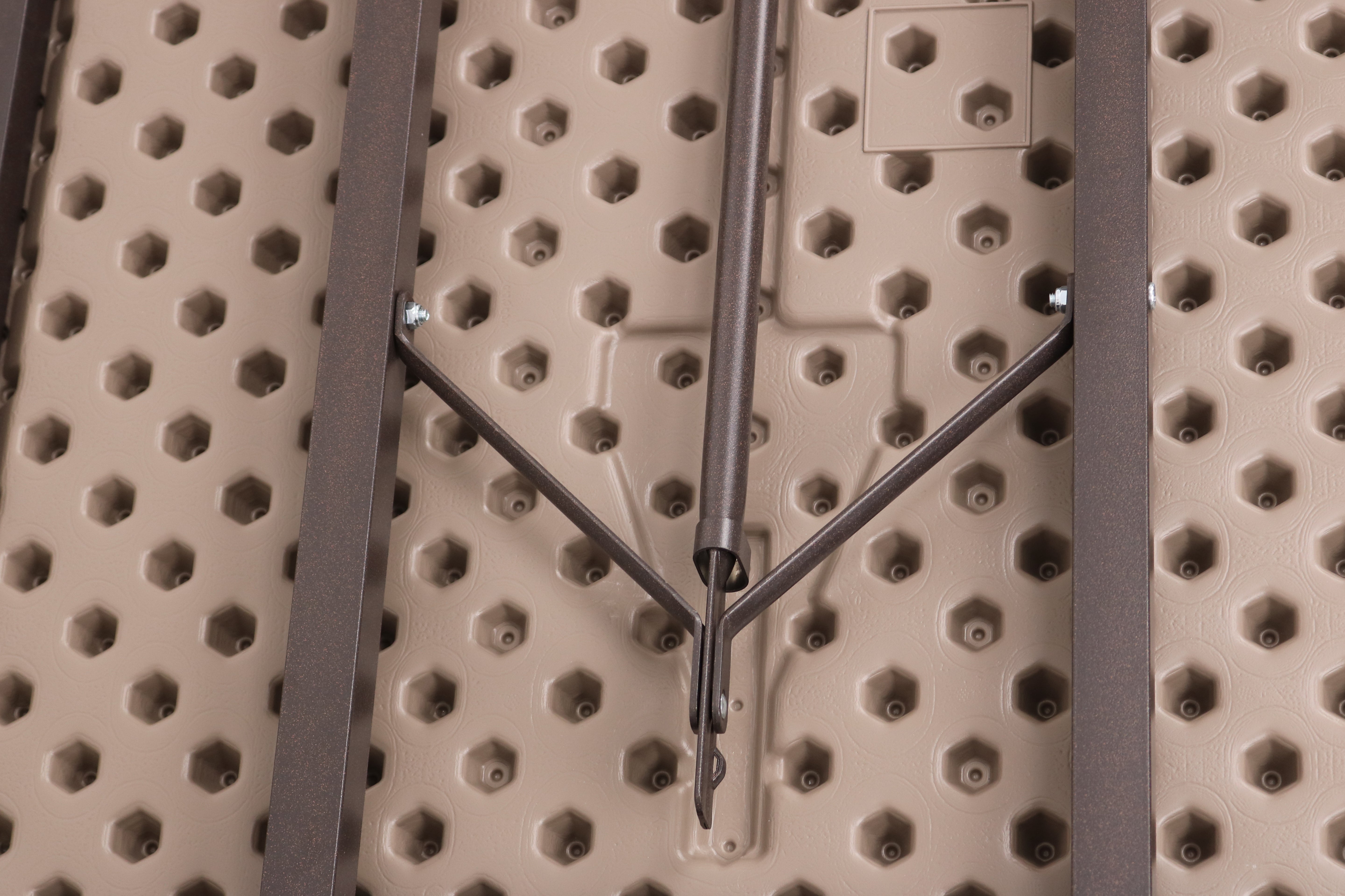 NPS® 30" x 72" Blow Molded Picnic Table, Surface Color: Brown, Frame Color: Brown