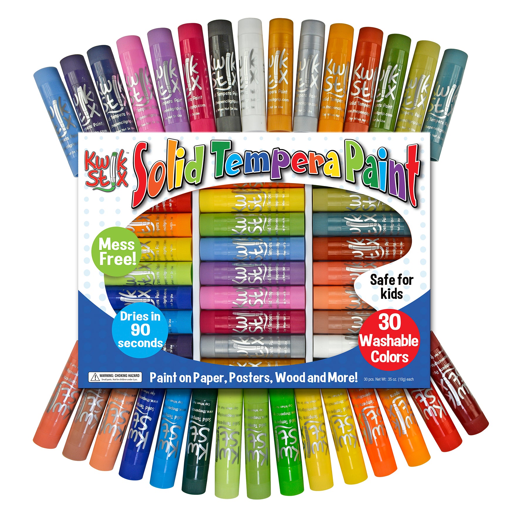 Solid Tempera Paint, Art Set, 30 Colors