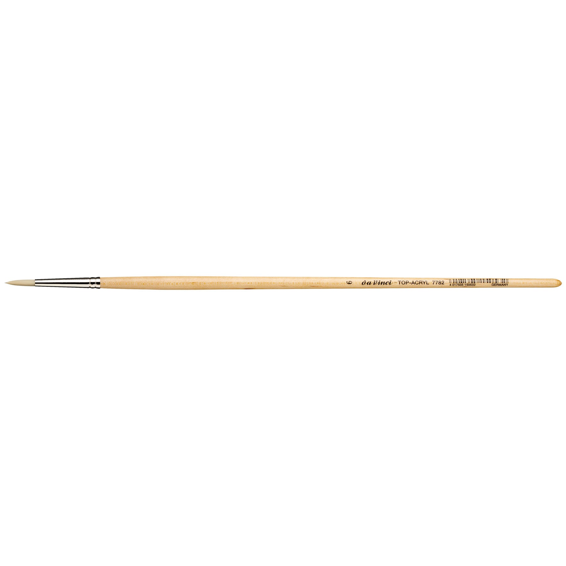 TOP-ACRYL White Brush, Synthetic, Acrylic & Oil, Round, Series 7782, Size 6