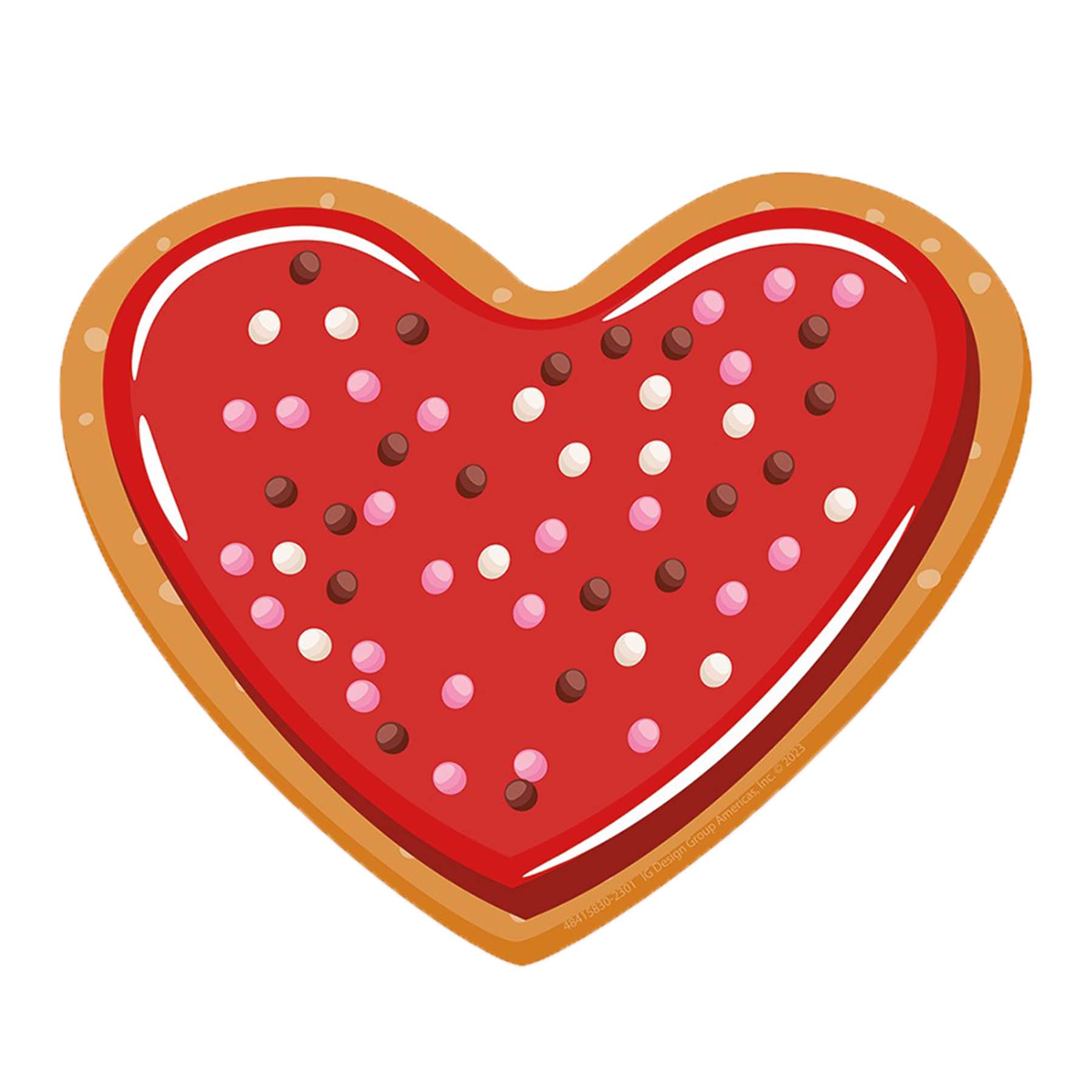 Heart Cookies Paper Cut-Outs, Pack of 36
