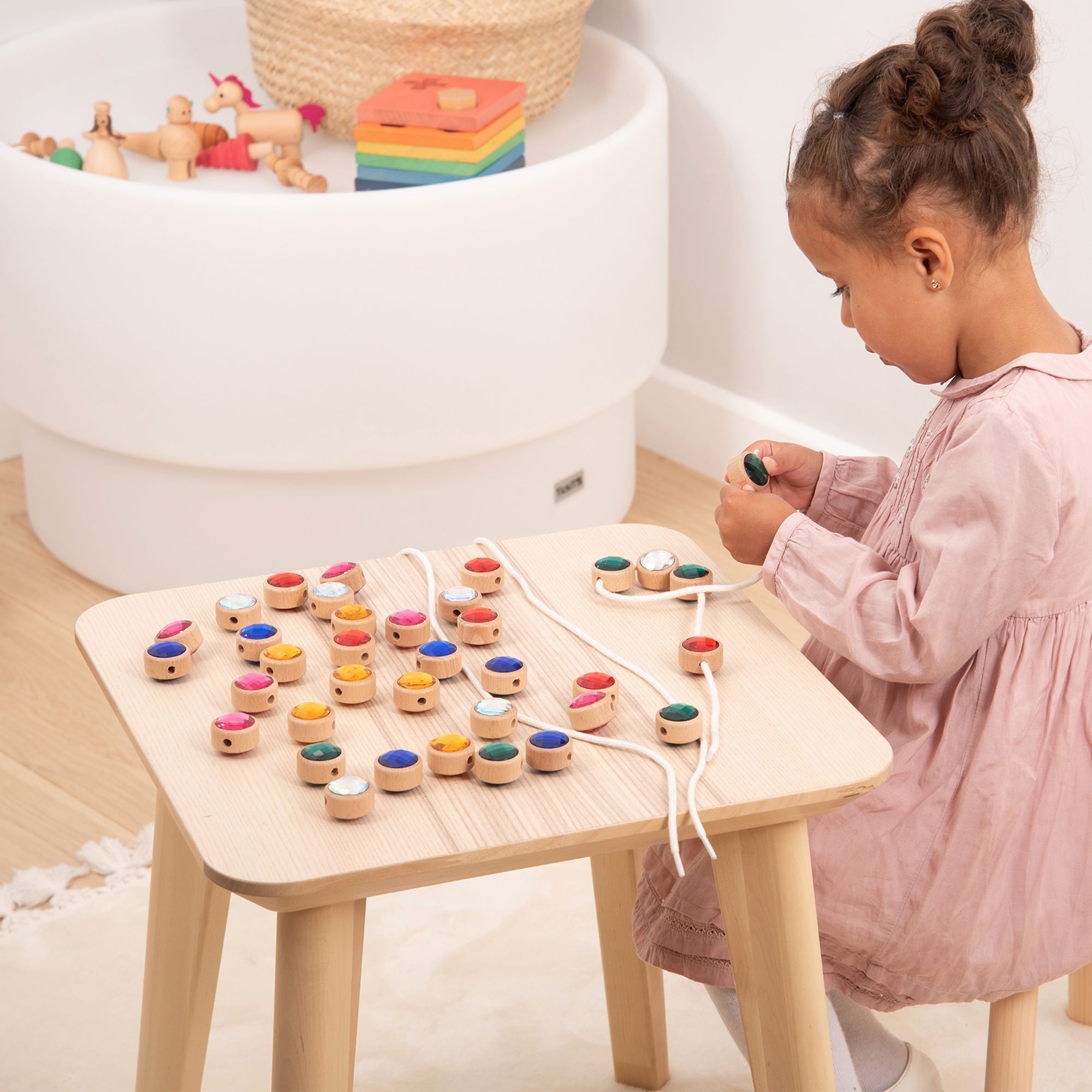 Wooden Lacing Jewels