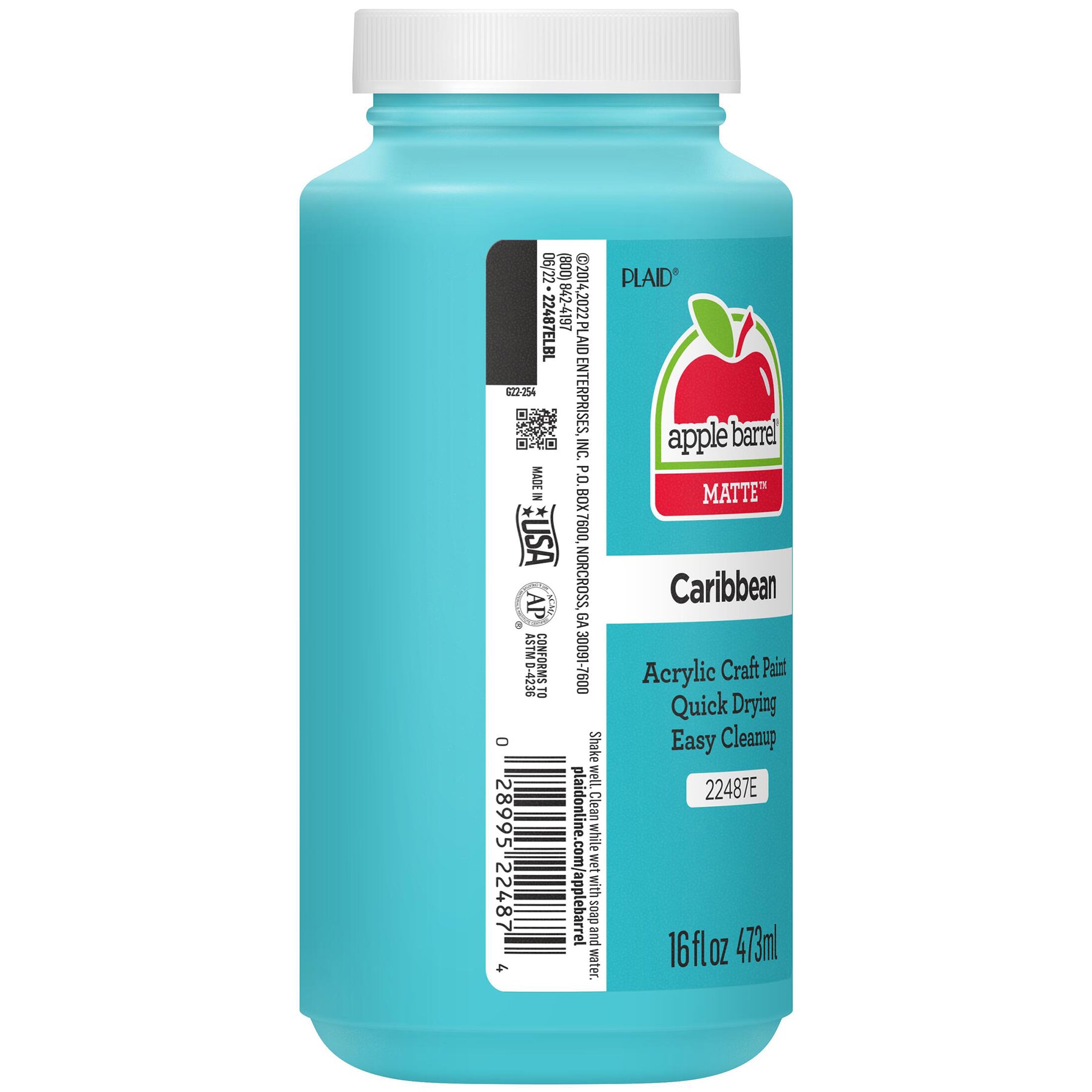 Acrylic Paint Matte, 16oz., Caribbean