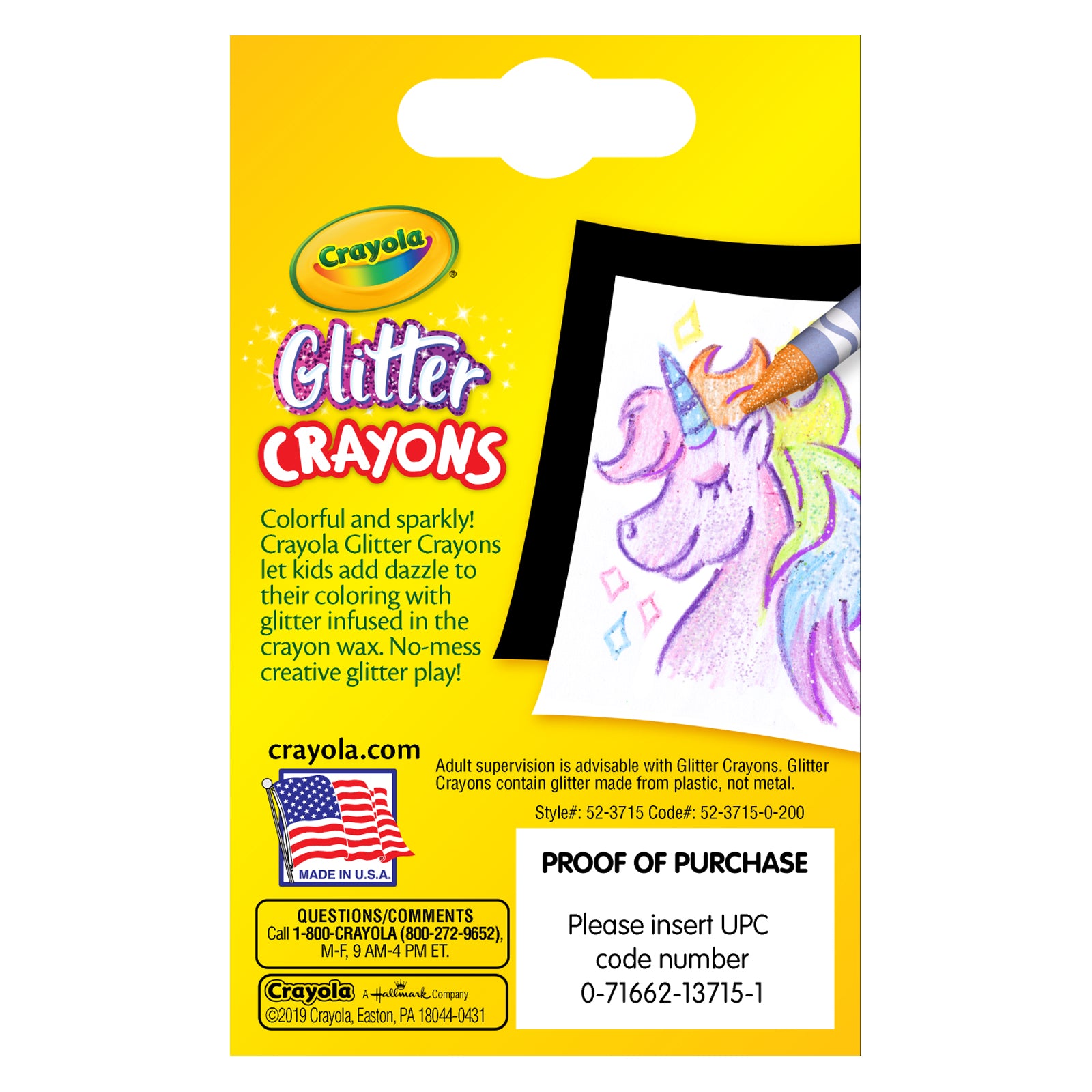 Glitter Crayons, 24 Colors