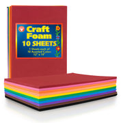Foam Sheets - 10 Sheets, 12"x18", Assorted