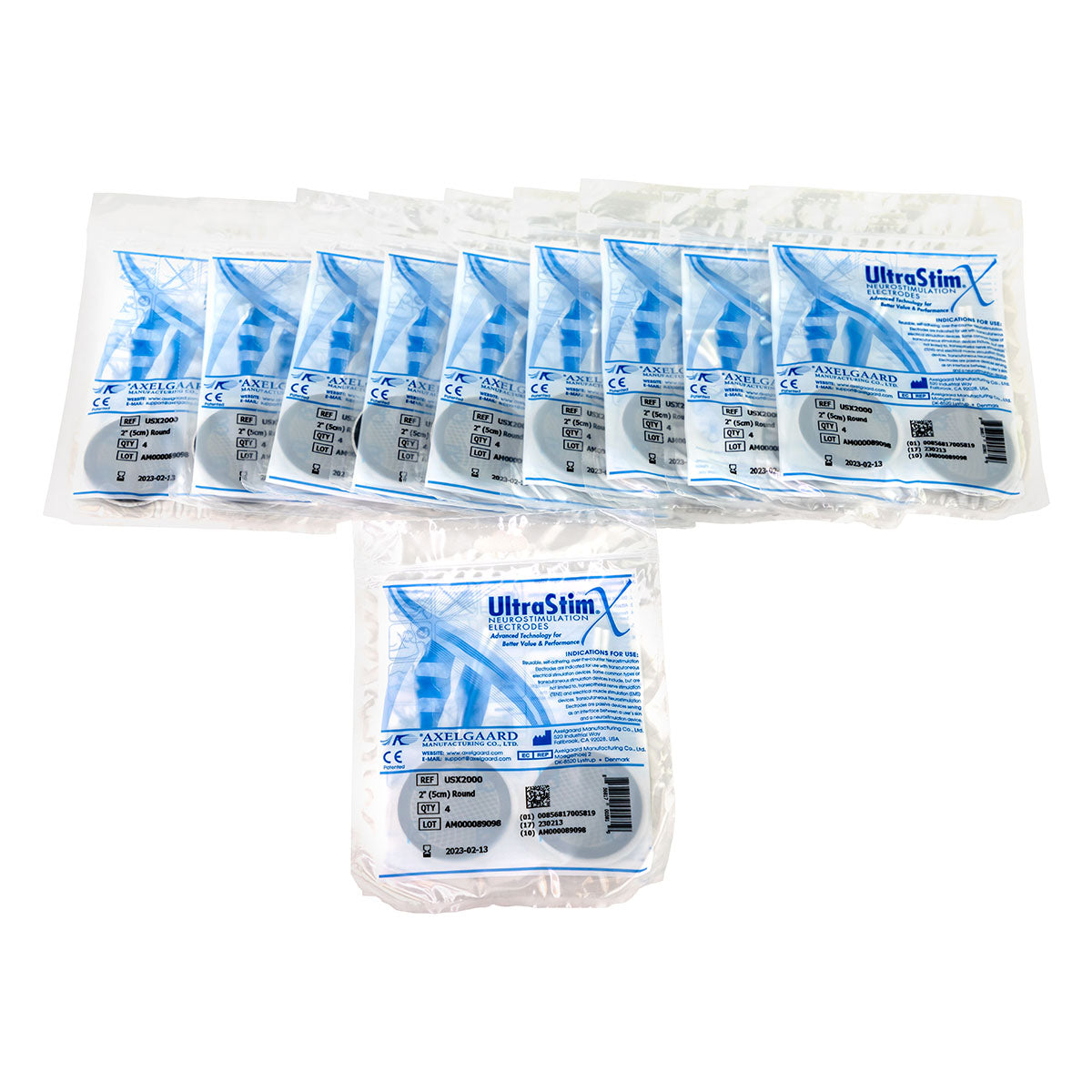 UltraStim X, white cloth, 2" round, 40/case