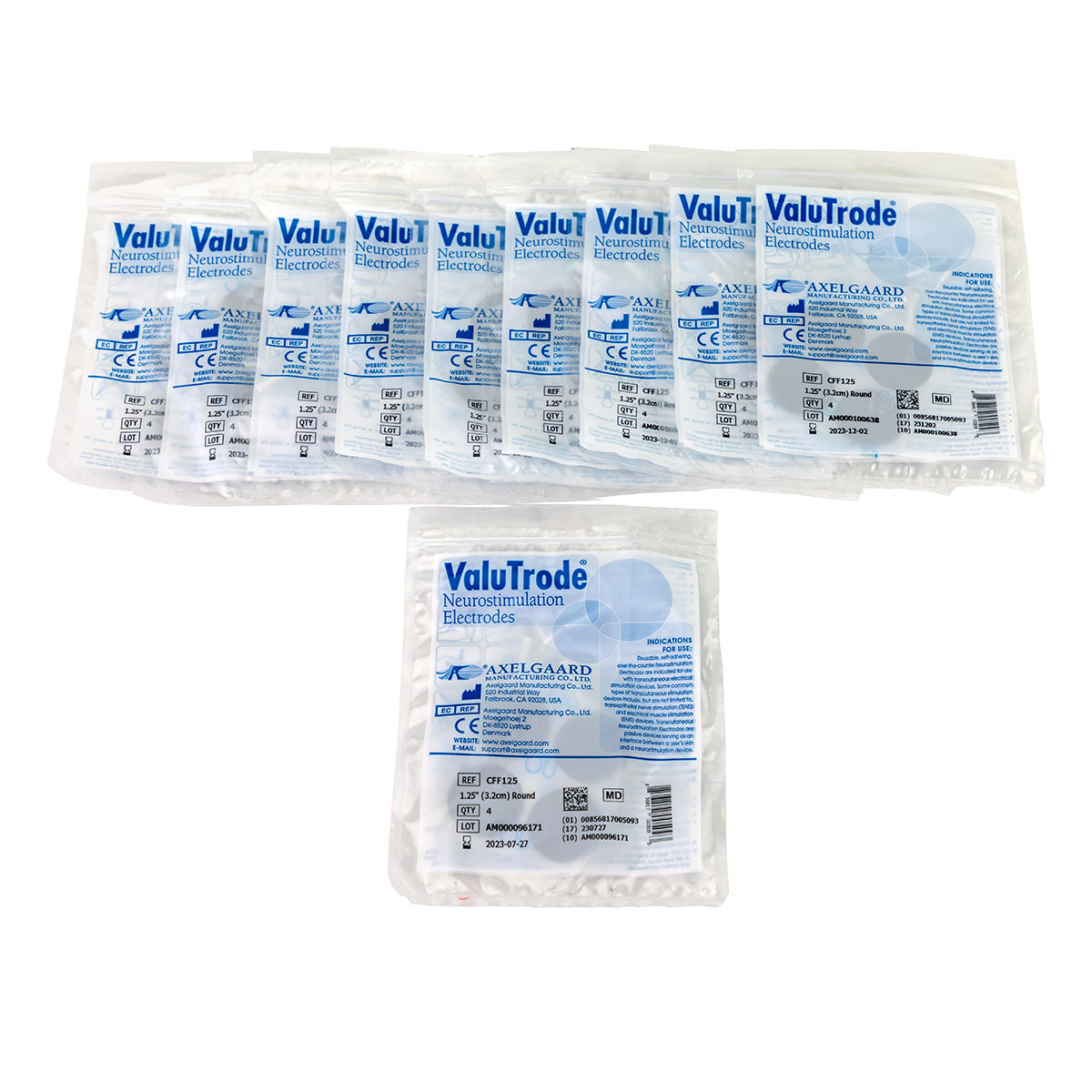ValuTrode electrodes, white foam, 1.25" round, 40/case
