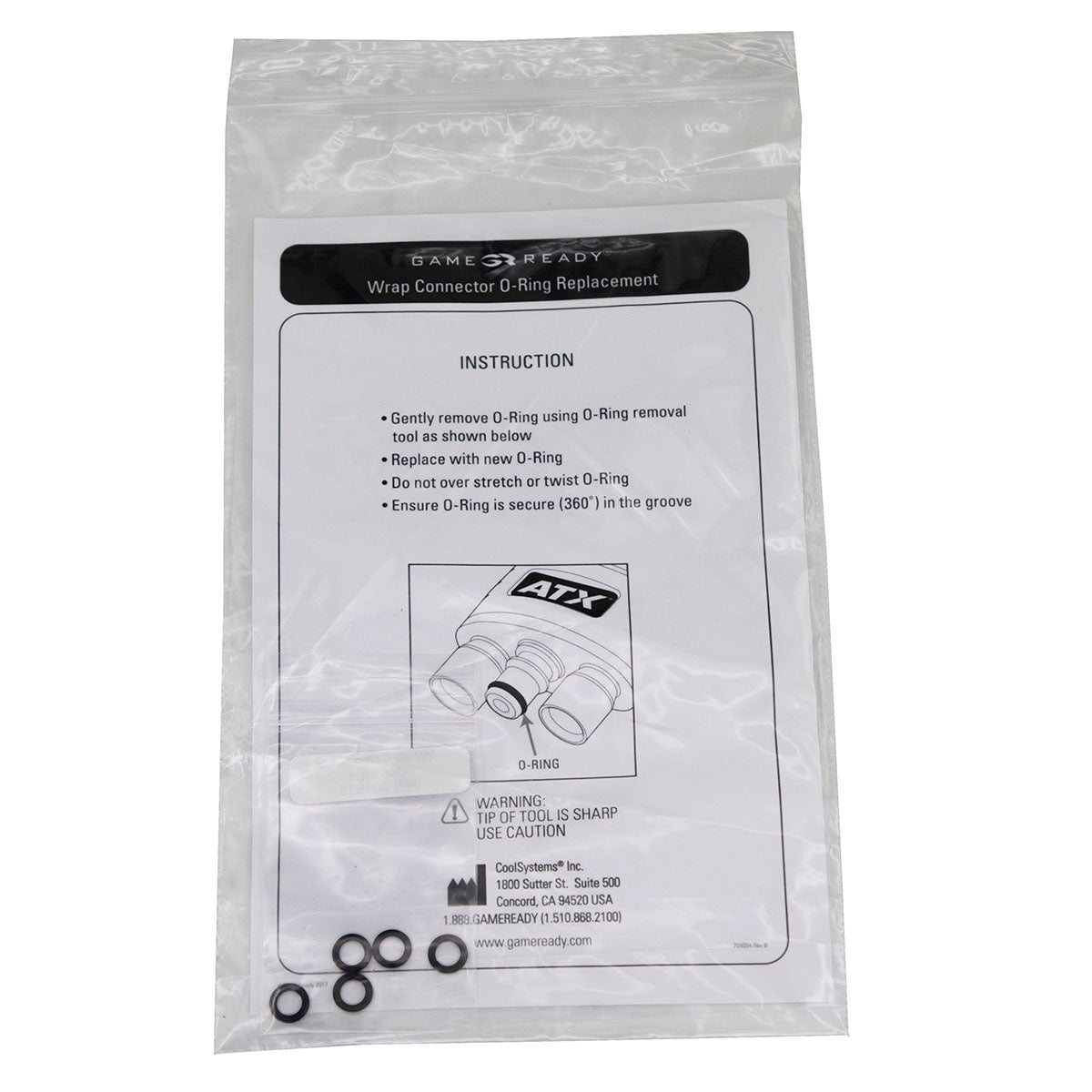 Game Ready GRPro 2.1 Accessory - Wrap Replacement O-Rings (Includes 5 O-Rings)