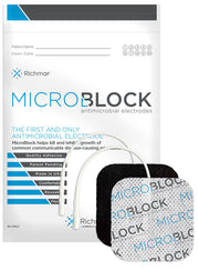 Micro Block Antimicrobial Electrodes, 2" x 2" Square White Cloth (10 packs of 4)