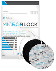 Micro Block Antimicrobial Electrodes, 3" Round White Cloth  (10 packs of 4)