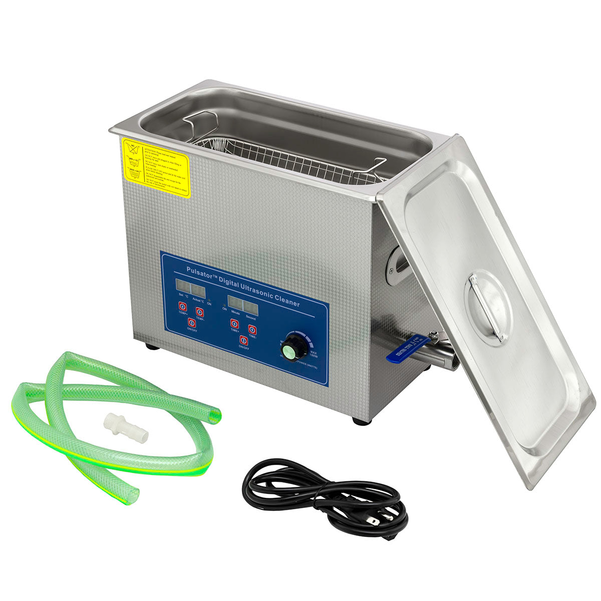 Pulsator Ultrasonic Cleaner, 1.6 gallon (6L) with adjustable time, temperature, and power
