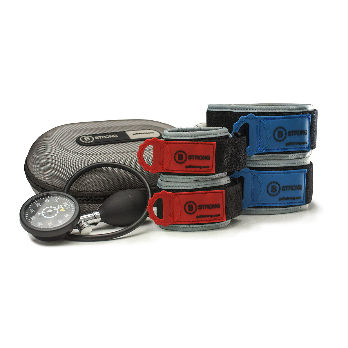 B-STRONG, Individual Package, 4 Blood Flow Restriction Bands, Sizes 2 and 3 (2 Each)