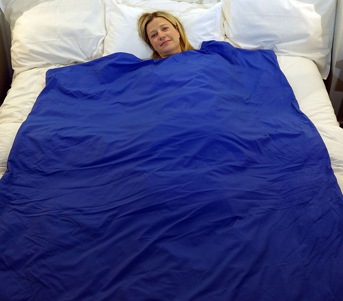 Sommerfly, Wipe-Clean Weighted Blanket, Royal Blue, Large
