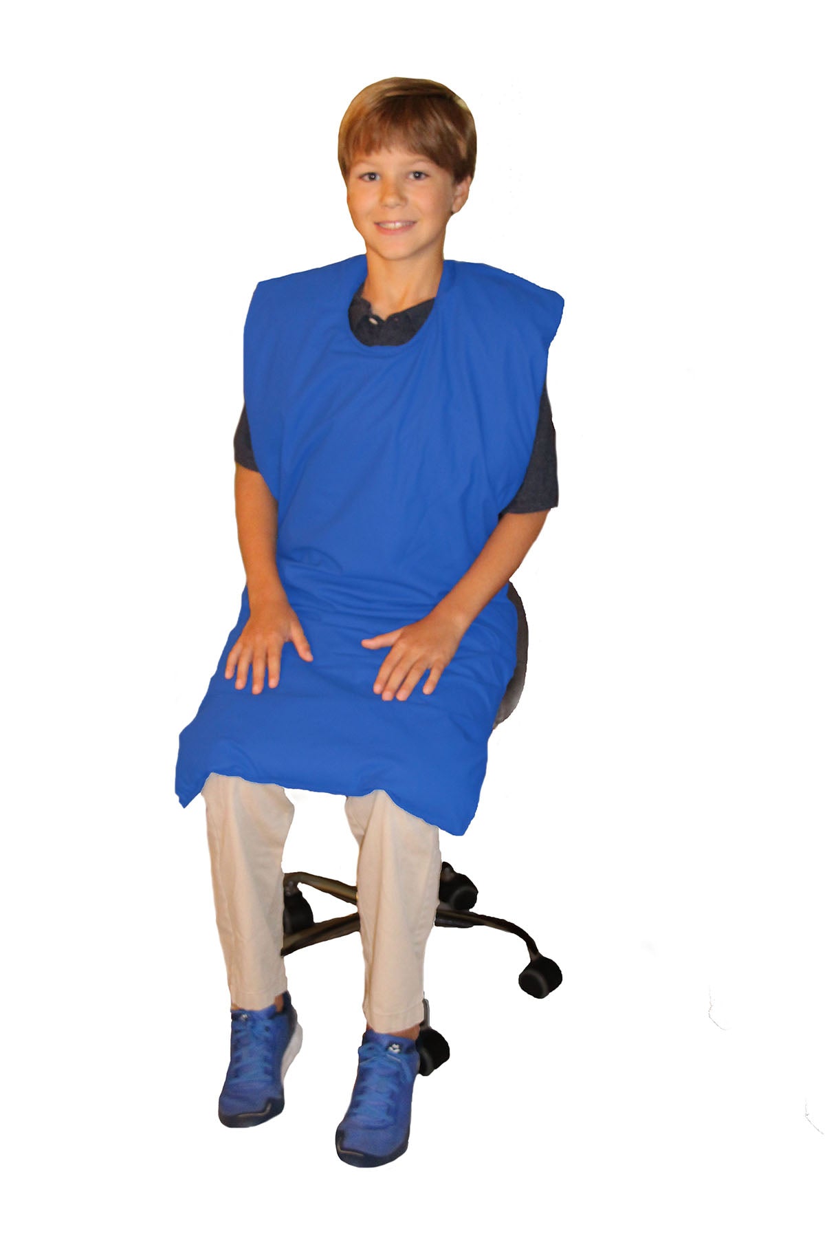 Sommerfly, Wipe-Clean Relaxer Travel Sized Weighted Blanket, Royal Blue, XS