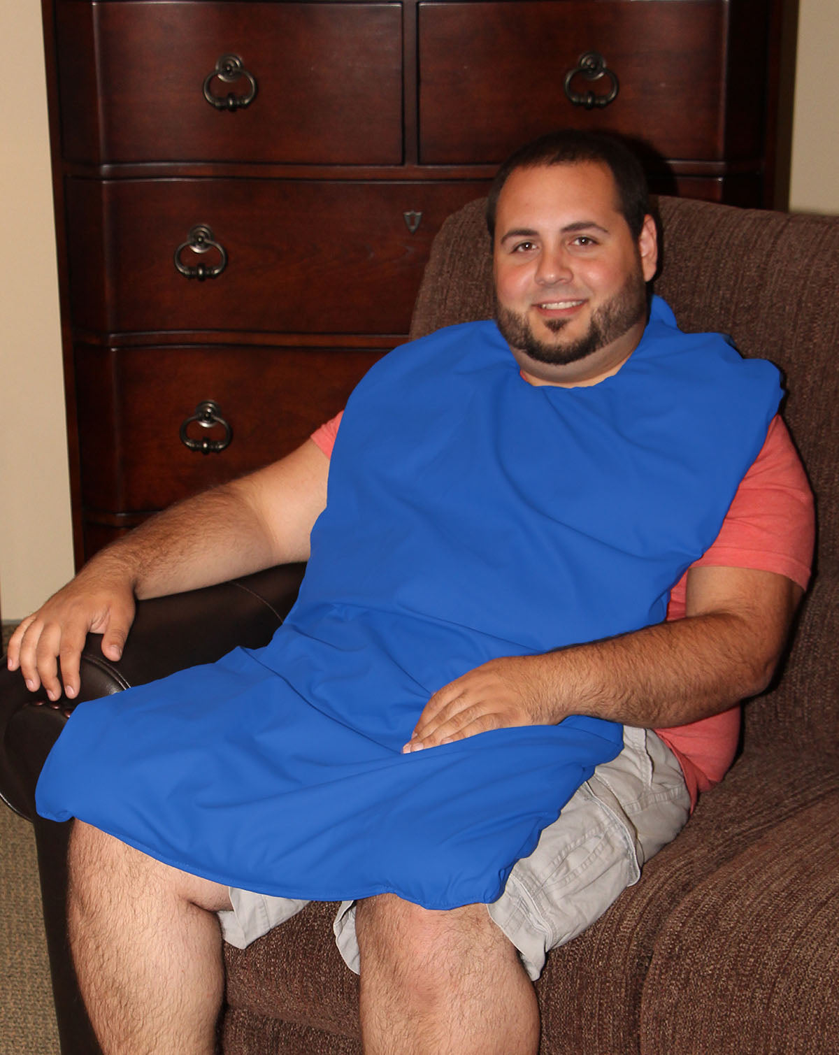 Sommerfly, Wipe-Clean Relaxer Travel Sized Weighted Blanket, Royal Blue, Large