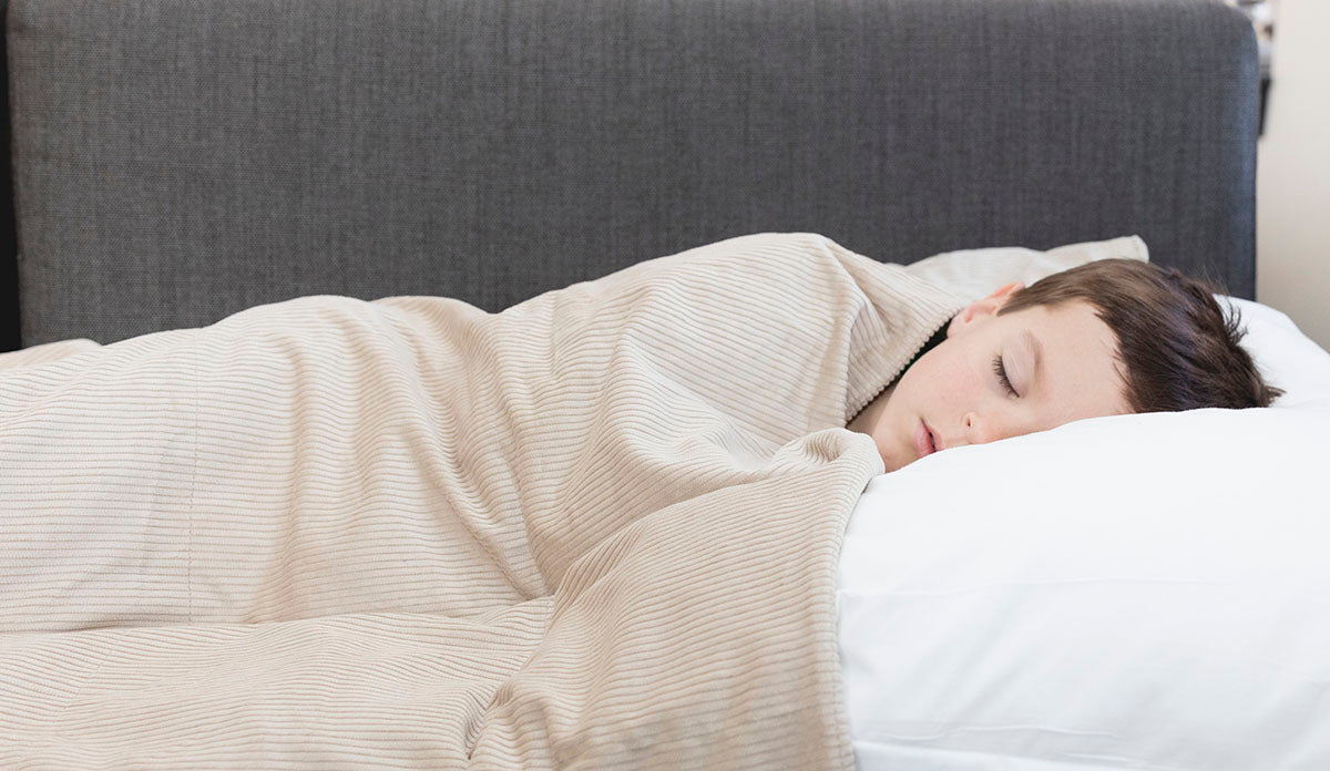 Sommerfly, Sleep Tight Weighted Blanket, Tan Corduroy, Medium