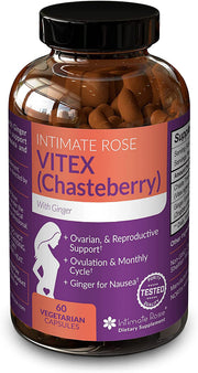 Intimate Rose, Vitex (Chasteberry) with Added Ginger, 30 Day Supply (60 Capsules)