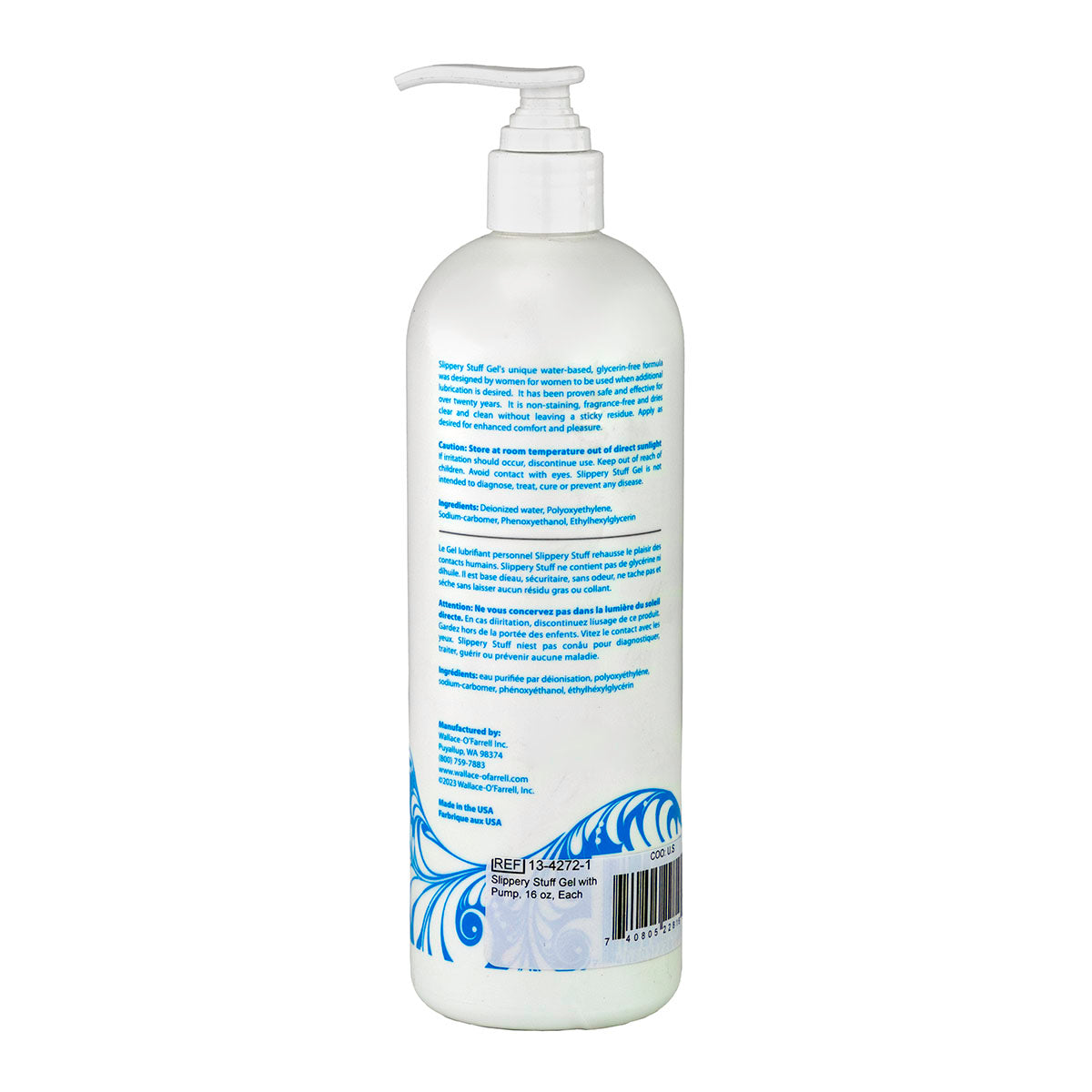 Slippery Stuff Gel with Pump, 16 oz, Each