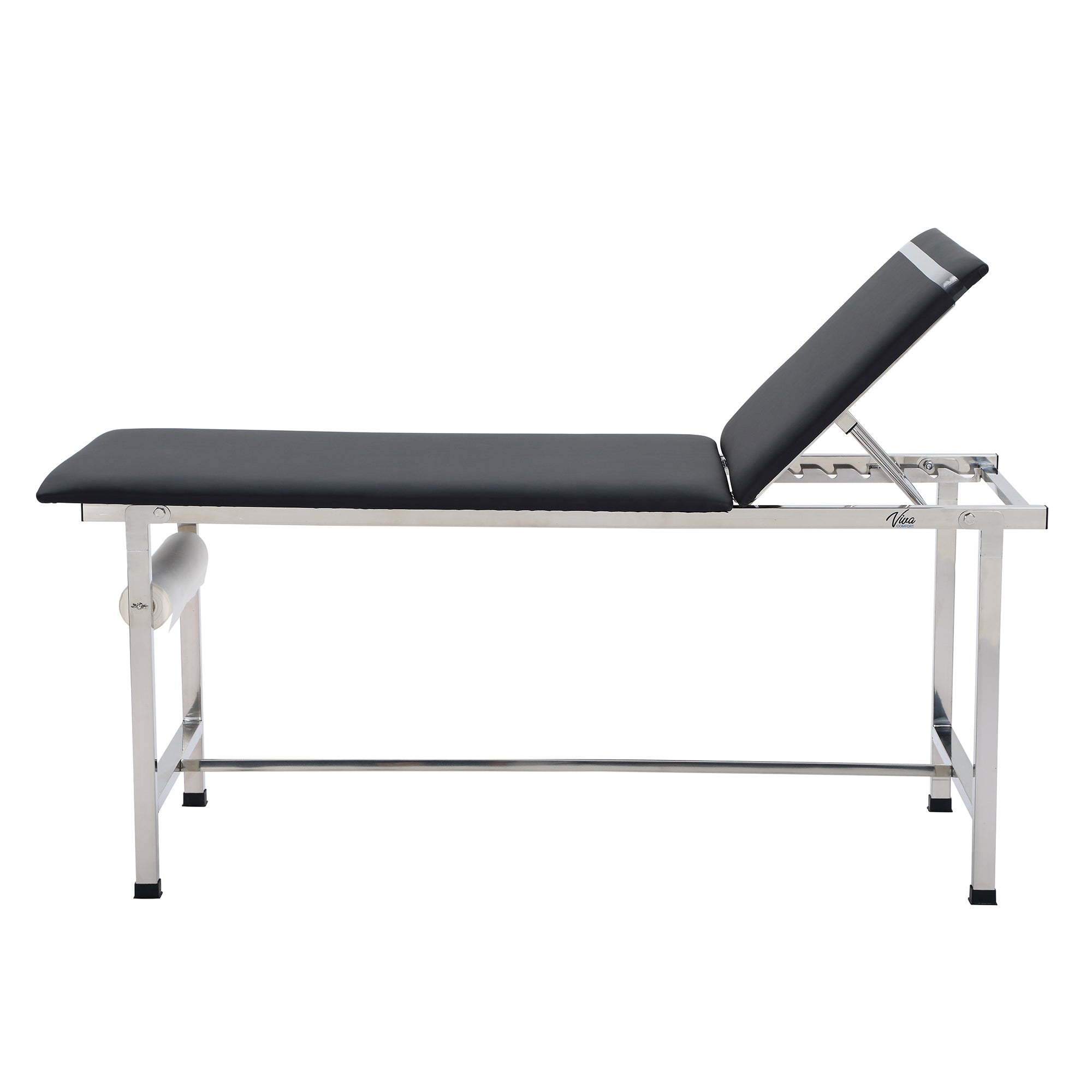 AdirMed Adjustable Exam Table with Paper Dispenser with Black Adjustable Height Pneumatic Swivel Work Stool