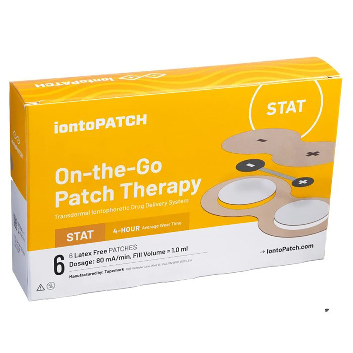 IontoPatch STAT, patch/Vial, 80mA-min, pack of 6