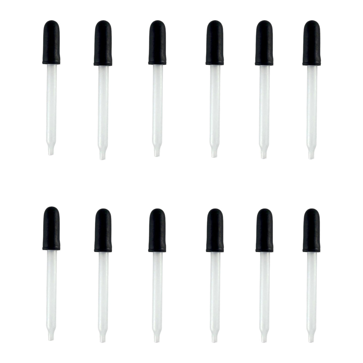 Dropper Medicine Straight Plastic 3", Pack of 12