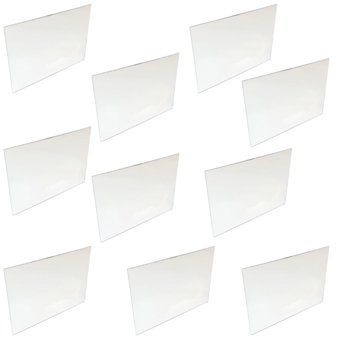 Mirror, Plexiglass, Rectangular, 10"x 12", Pack of 10