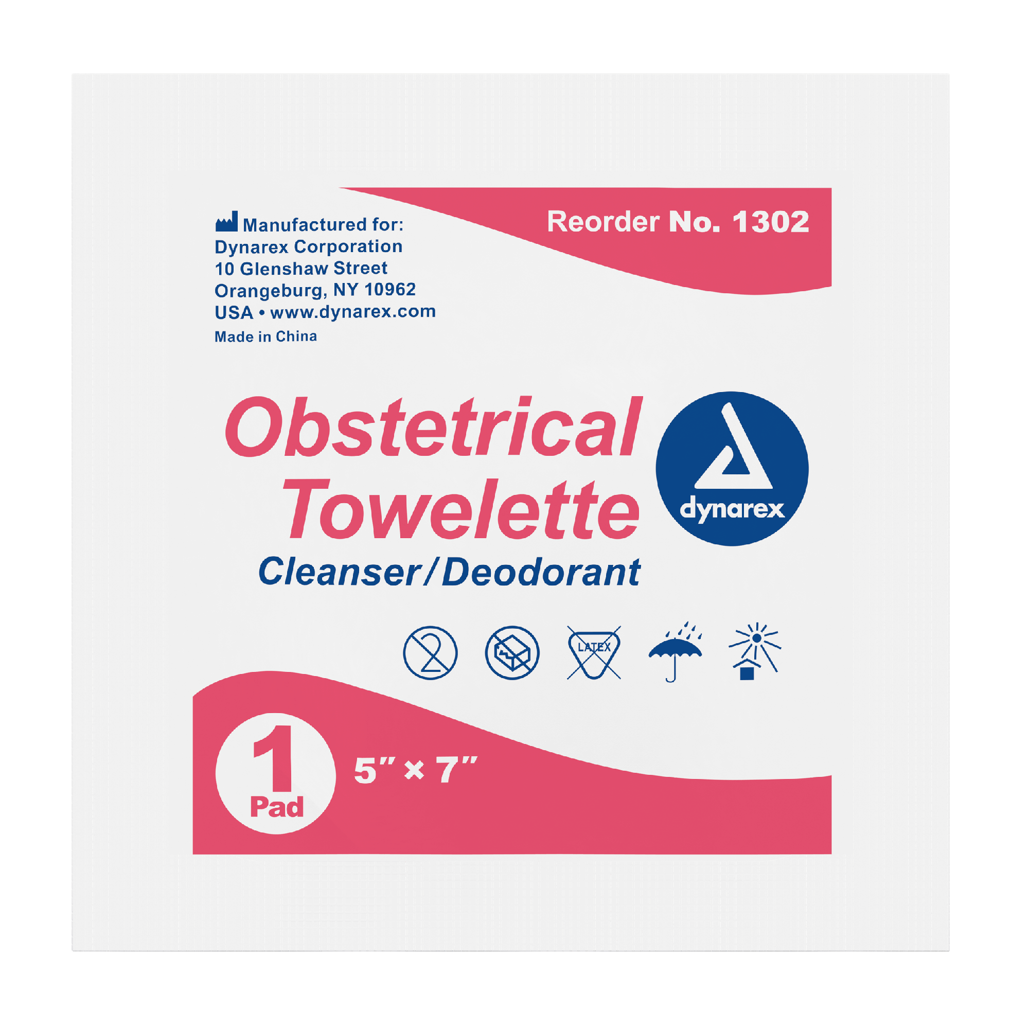 Obstetrical Towelettes, 5" x 7" - 100 pcs per Box/10 Boxes per Case