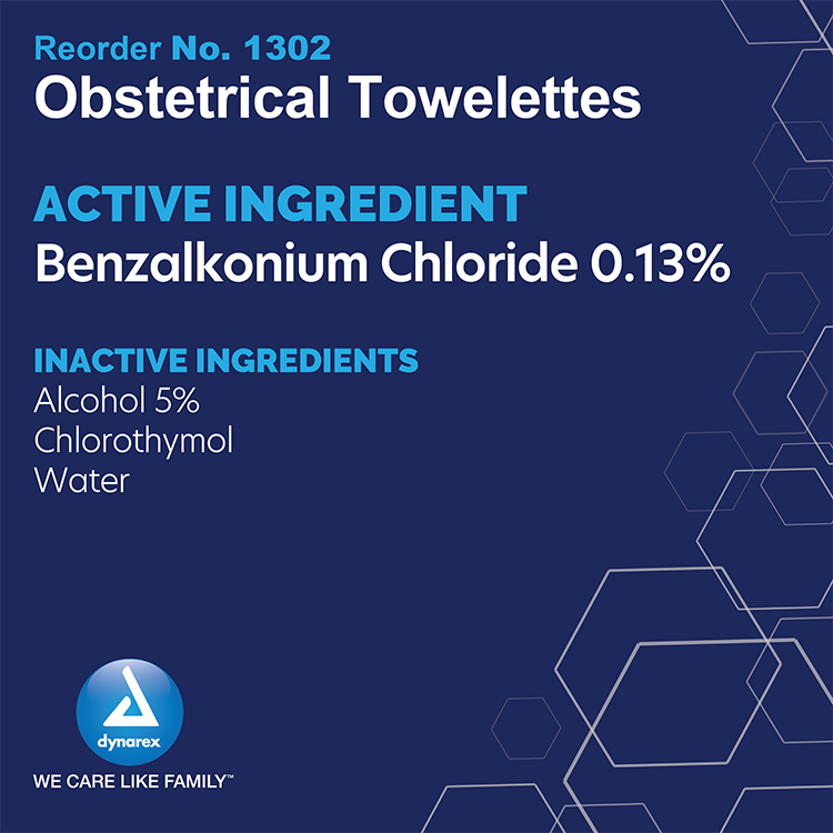 Obstetrical Towelettes, 5" x 7" - 100 pcs per Box/10 Boxes per Case