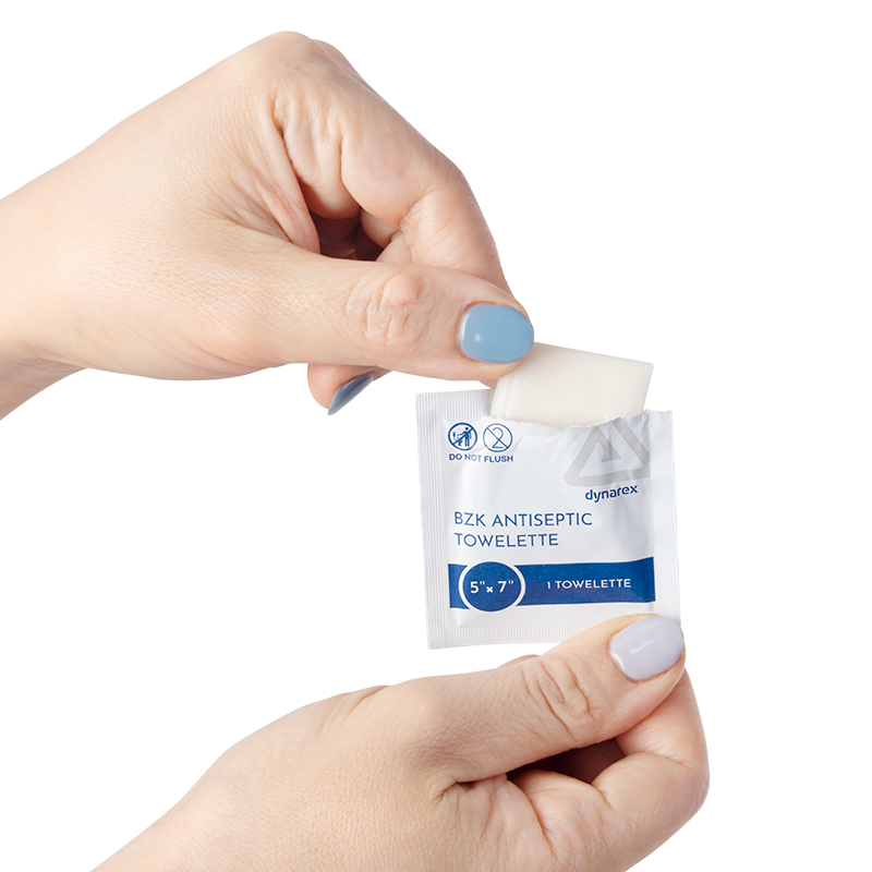 BZK Antiseptic Towelettes, 5” x 7”- 50 pcs per Box/20 Boxes per Case