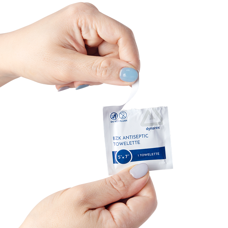 BZK Antiseptic Towelettes, 5” x 7”- 50 pcs per Box/20 Boxes per Case