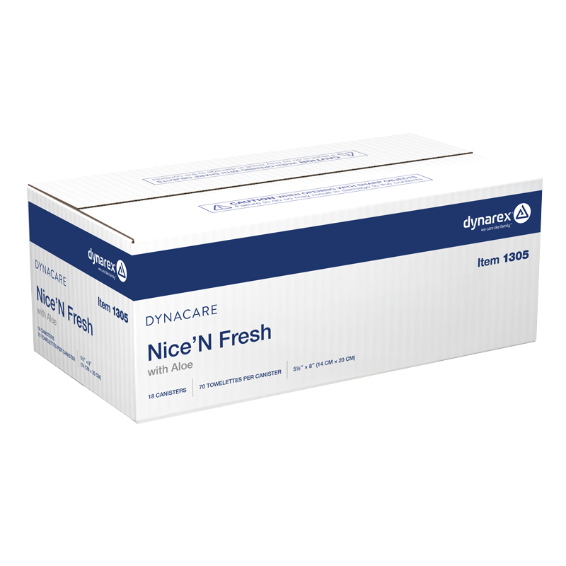 Nice'n Fresh Towelette, 5.5" x 8" - 70 towels per Can/18 Cans per Case