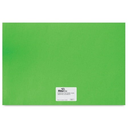 RiteCo Construction Paper - Light Green  12  X 18   50 Sheets