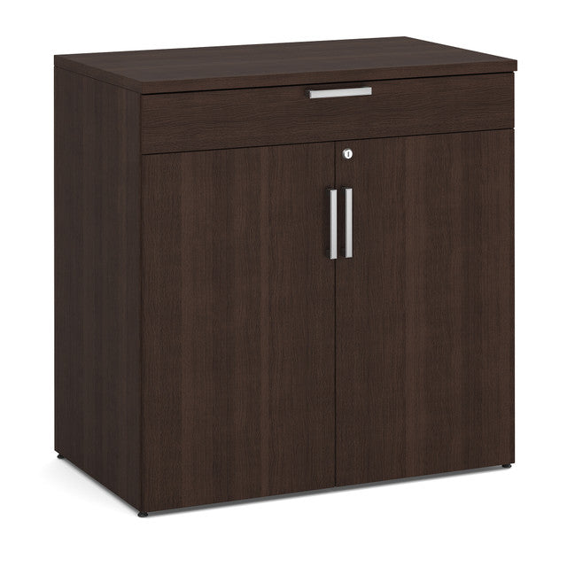 OfficeSource Laminate Buffet Credenza with Top Drawer and Doors - Java