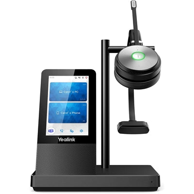 Yealink WH66 Mono DECT Wireless Headset - Teams Certified 2-Mics Noise Cancellation / 4 Wearing Styles / Busy Light / up to 120m Distance / up to 7-Ho