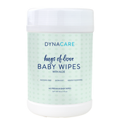 Hugs of Love Baby Wipes Scented w/ Aloe, 6" x 6.75" - 140 wipes per canister/12 Canisters per Case