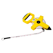 Tape Measure Fiberglass, English and Metric Scale, 30 meters