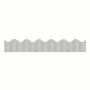 Bordette Metallic Corrugated Border Roll  2-1/4 Inches X 25 Feet  Silver