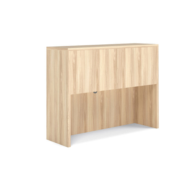 OfficeSource Laminate Lateral Files Hutch with Laminate Doors - 48"W X 36"H - American Elm