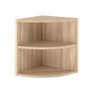 OfficeSource Laminate Corner Bookcase - 24"W x 24"D - American Elm