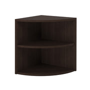 OfficeSource Laminate Corner Bookcase - 24"W x 24"D - Java