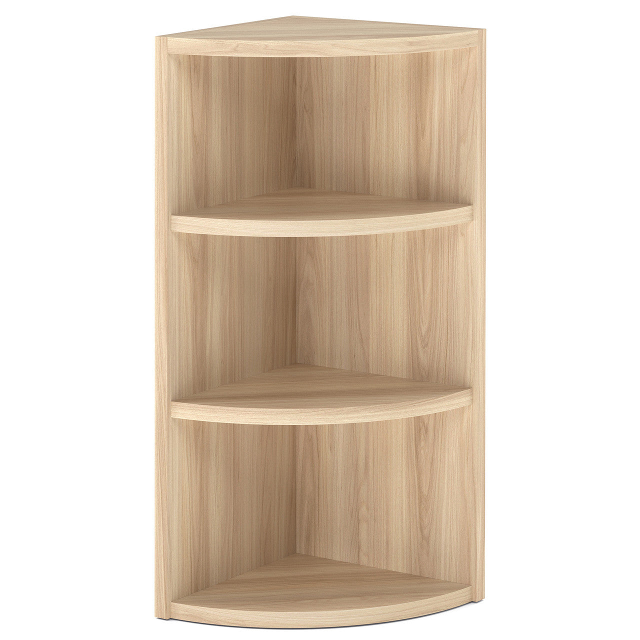 OfficeSource Laminate Corner Bookcase - 15"W x 15"D - American Elm